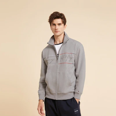 Tommy Hilfiger 刺繡羊毛拉鍊厚外套毛衣 78J8940 2