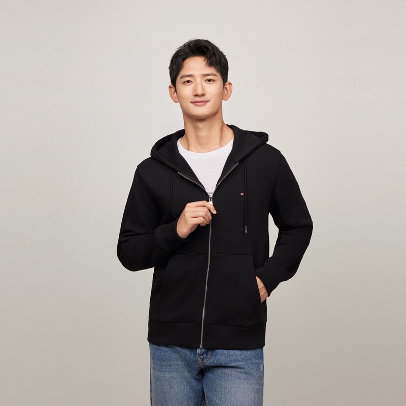 Shop 汤米希尔费格加绒连帽拉链厚外套 78J9368