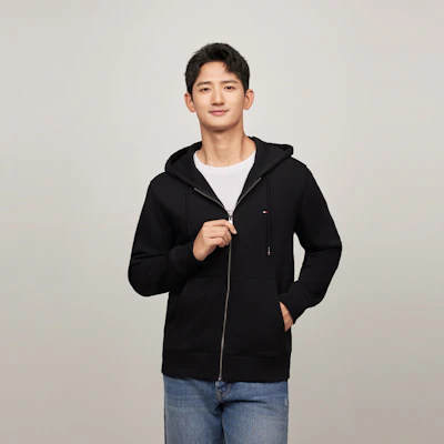 汤米希尔费格加绒连帽拉链厚外套 78J9368 Shop 汤米希尔费格加绒连帽拉链厚外套 78J9368