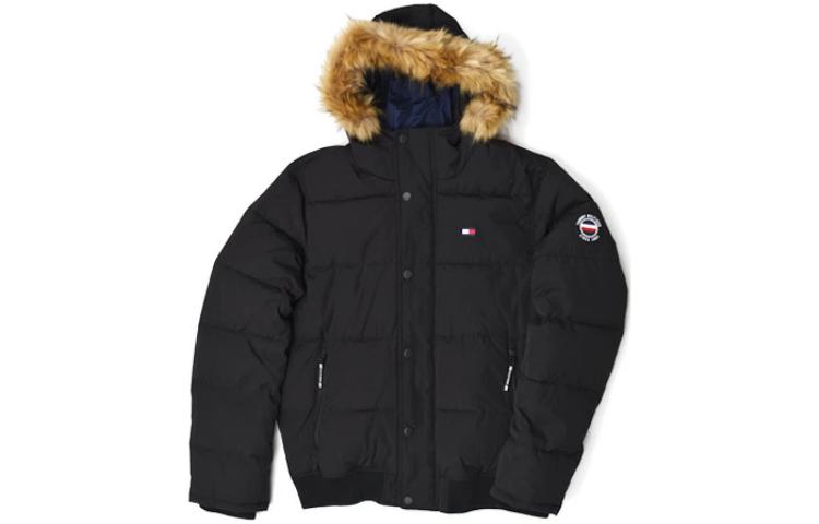 Order 汤米希尔费格尔FW22黑色标志刺绣连帽夹克 159AP863BLACKS