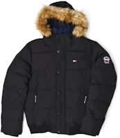 Order Tommy Hilfiger FW22 Black Logo Embroidered Hoodie Jacket 159AP863BLACKS
