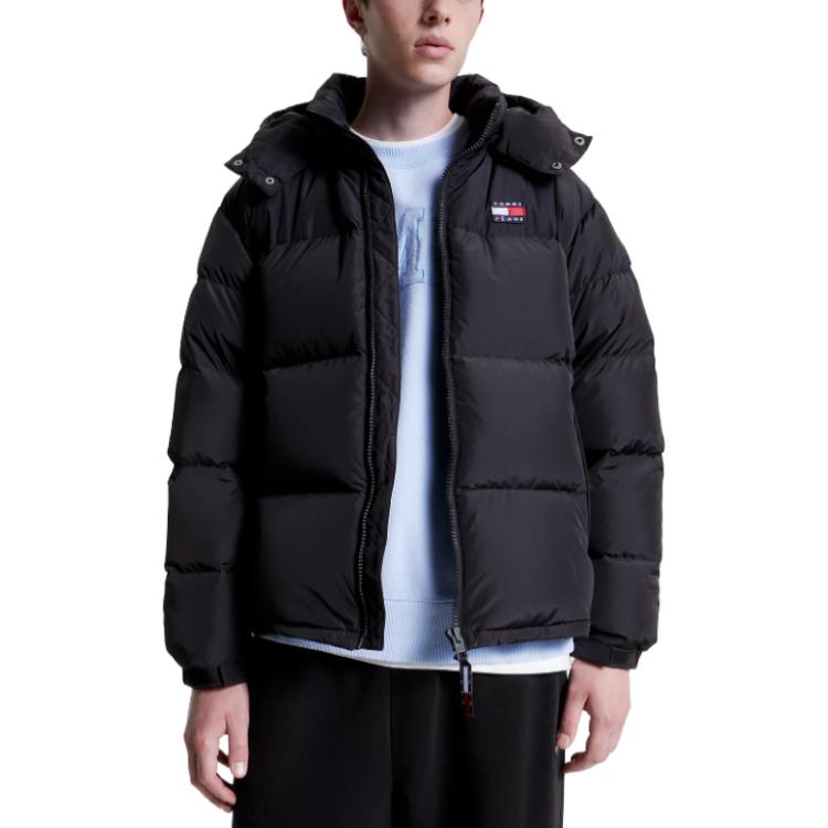 Purchase Tommy Hilfiger FW22 黑色經典標誌連帽外套 DM0DM15445BDS