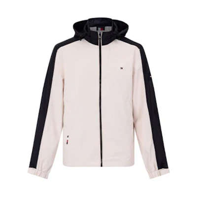 Tommy Hilfiger FW22 Colorblock Plaid Textured Hooded Jacket Mens MW0MW25233-AF4