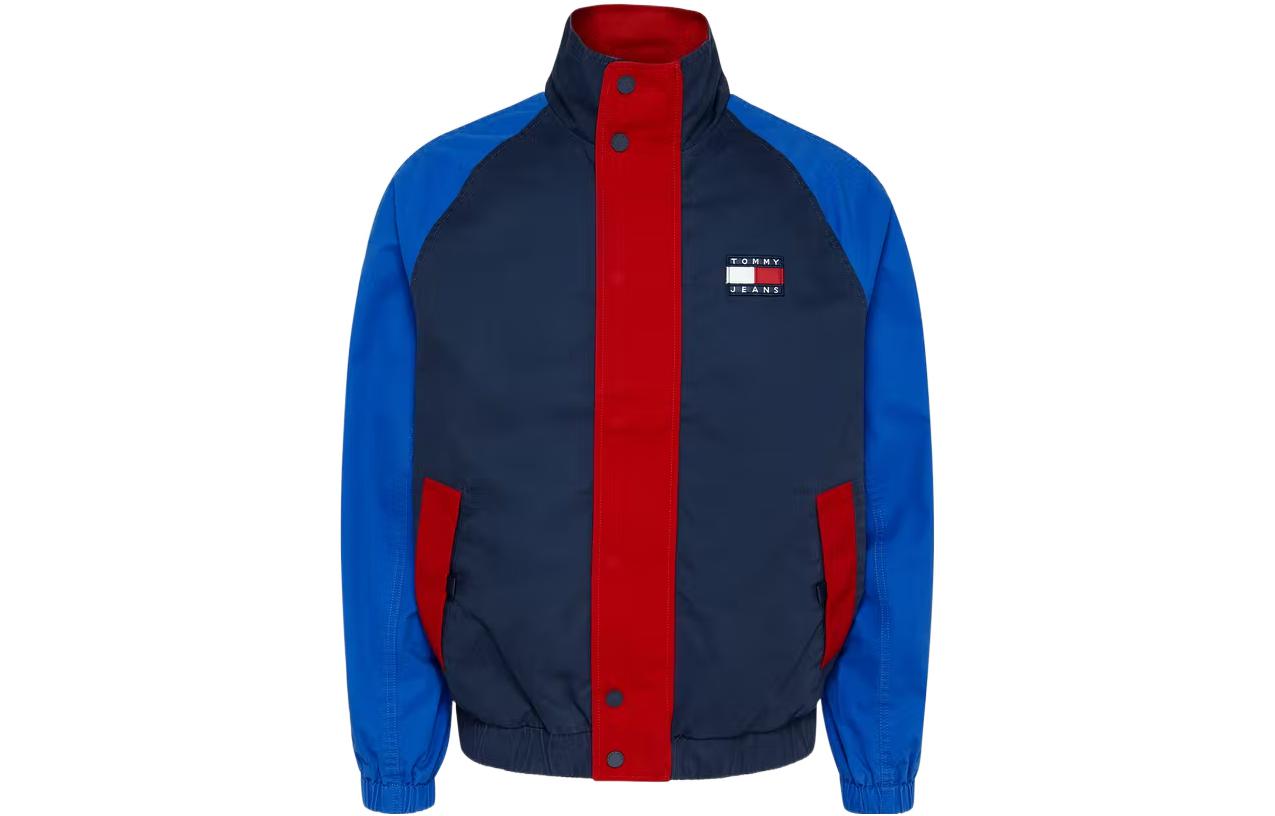 Tommy Hilfiger FW22 Colorblock Zip-Up Jacket for Men Multicolor DM0DM10170C87