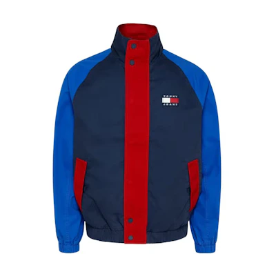 Tommy Hilfiger FW22 Colorblock Zip-Up Jacket for Men Multicolor DM0DM10170C87