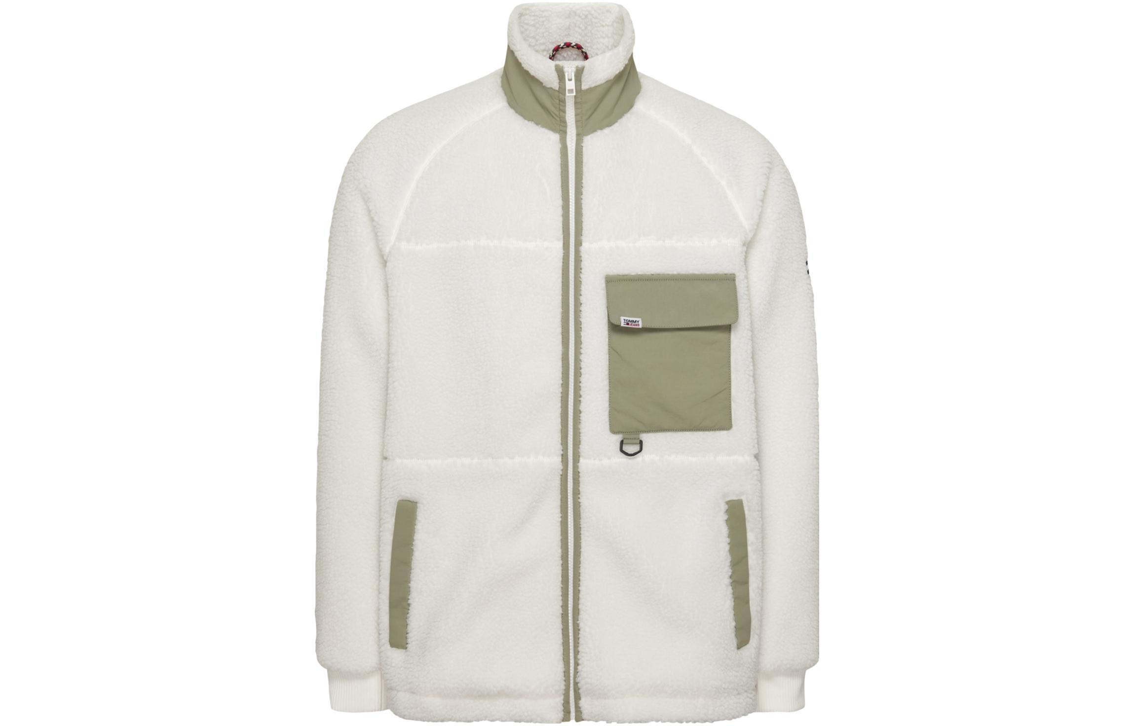 Tommy Hilfiger FW22 Colorblock Zip-Up Jacket White DM0DM14096YBH