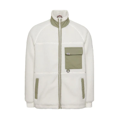 Tommy Hilfiger FW22 Colorblock Zip-Up Jacket White DM0DM14096YBH
