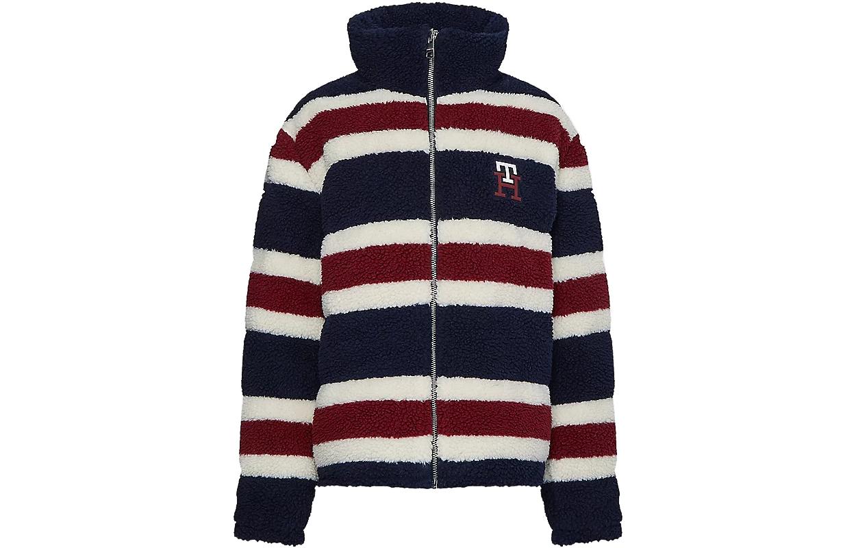 Tommy Hilfiger FW22 Colorblock Zip-Up Stand Collar Jacket Mens MW0MW28720-0A4