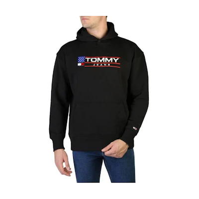 Tommy Hilfiger FW22 Embroidered Logo Pocket Sweatshirt Black DM0DM15685-BDS