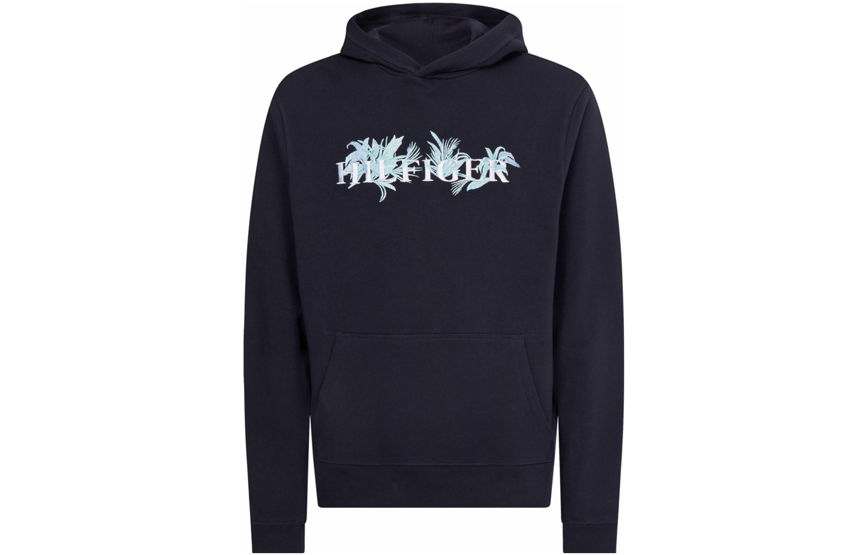 Tommy Hilfiger FW22 Embroidered Logo Pullover Hoodie Navy Blue MW0MW25897-DW5