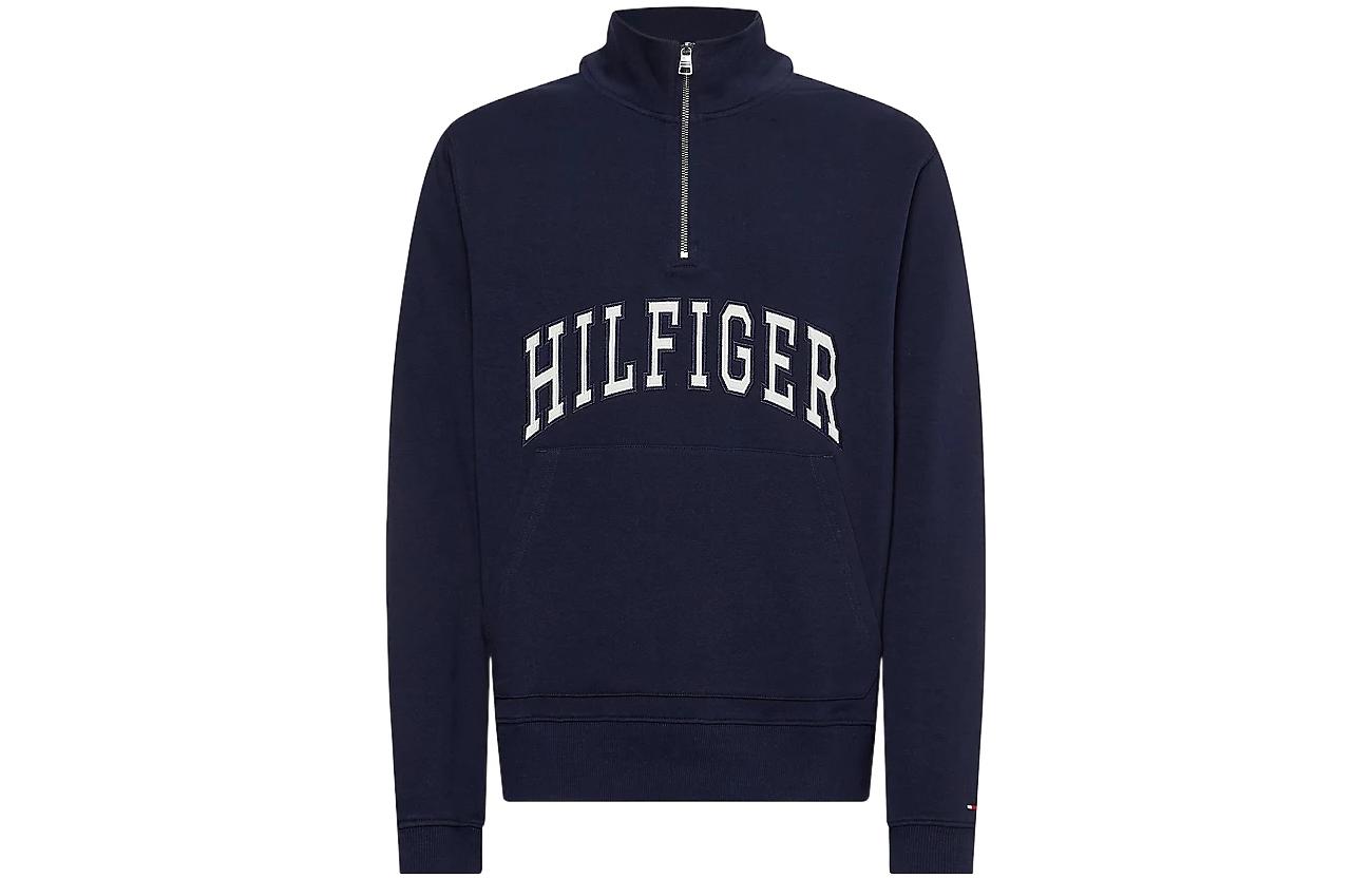 Tommy Hilfiger FW22 Half-Zip Pullover Sweatshirt Navy Mens MW0MW25890DW5