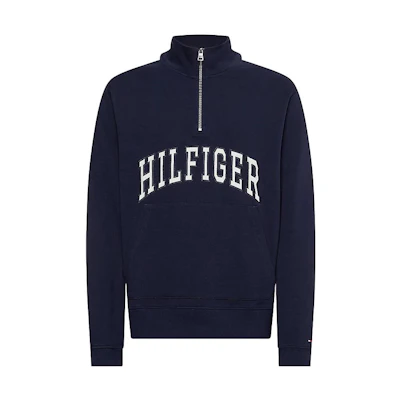 Tommy Hilfiger FW22 Half-Zip Pullover Sweatshirt Navy Mens MW0MW25890DW5