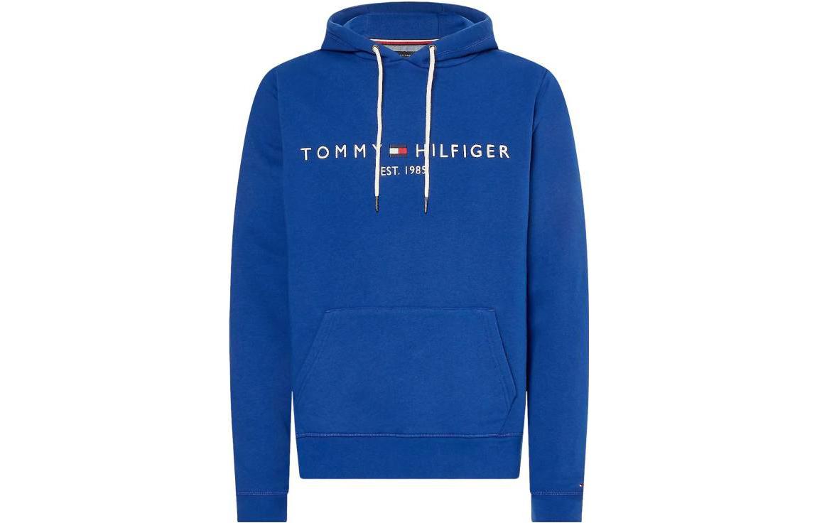 Tommy Hilfiger FW22 Logo Embroidered Drawstring Hoodie Navy Blue MW0MW11599-C7L