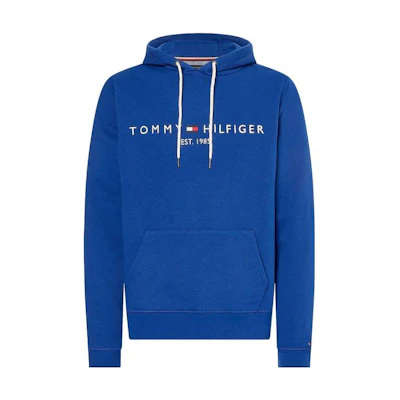 Tommy Hilfiger FW22 Logo Embroidered Drawstring Hoodie Navy Blue MW0MW11599-C7L