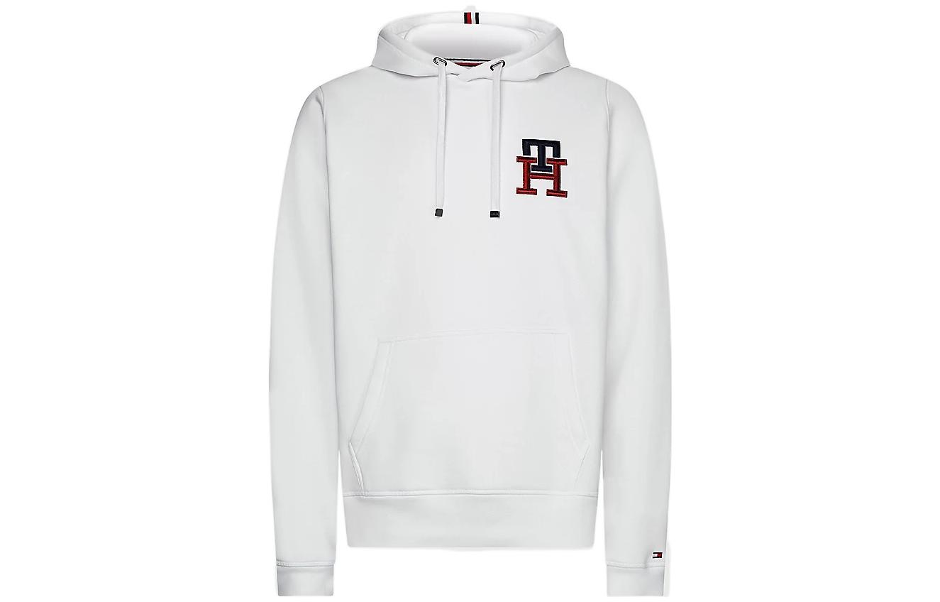 Tommy Hilfiger FW22 Logo Embroidered Hoodie White MW0MW28677-YBR