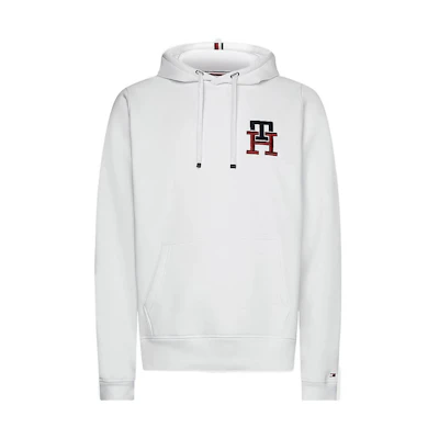 Tommy Hilfiger FW22 Logo Embroidered Hoodie White MW0MW28677-YBR