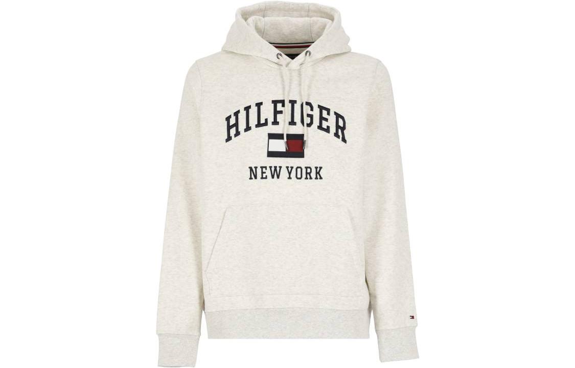 Tommy Hilfiger FW22 Logo Print Drawstring Hoodie Grey MW0MW28173HGF