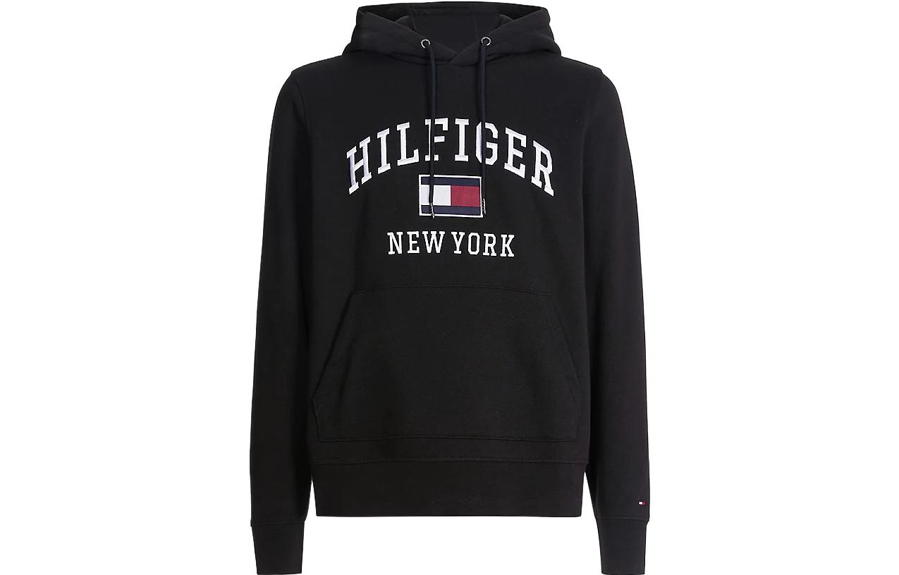 Tommy Hilfiger FW22 Logo Print Drawstring Hoodie Navy Blue MW0MW28173BDS
