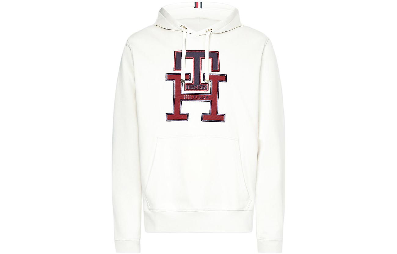 Tommy Hilfiger FW22 Logo Print Hoodie Unisex White MW0MW28187YBI