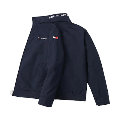 Tommy Hilfiger FW22 Navy Windproof Waterproof Casual Logo Jacket C837885438-426