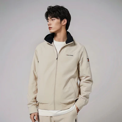 Tommy Hilfiger FW22 海軍藍防風防水休閒徽標外套 C837885438-426 Shop Tommy Hilfiger FW22 海軍藍防風防水休閒徽標外套 C837885438-426