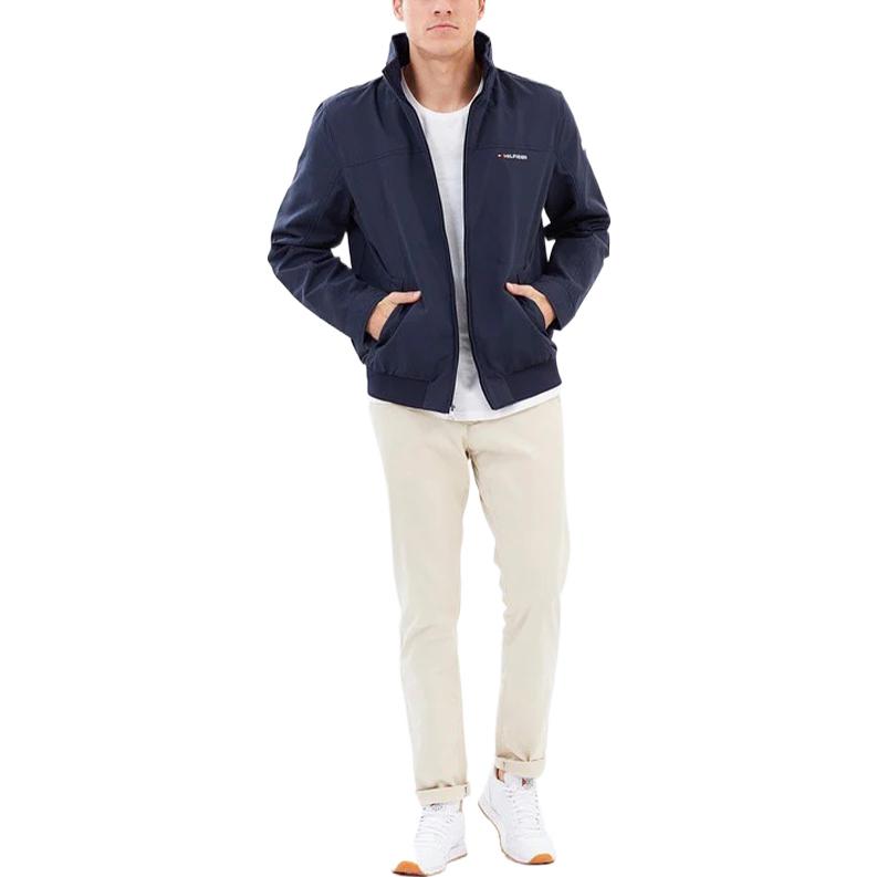 Details for Tommy Hilfiger FW22 海軍藍防風防水休閒徽標外套 C837885438-426