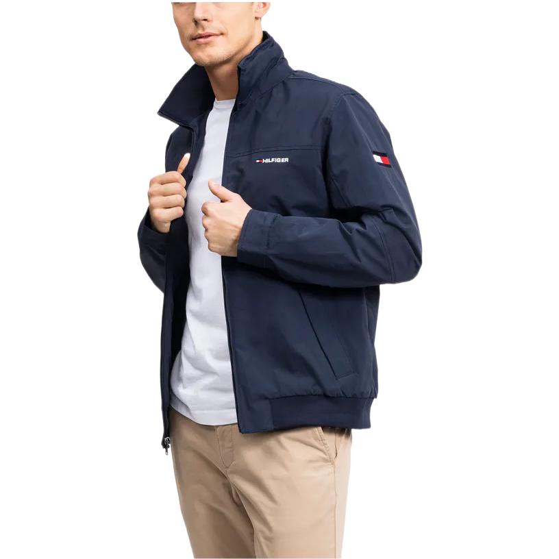 Sizing Tommy Hilfiger FW22 海軍藍防風防水休閒徽標外套 C837885438-426