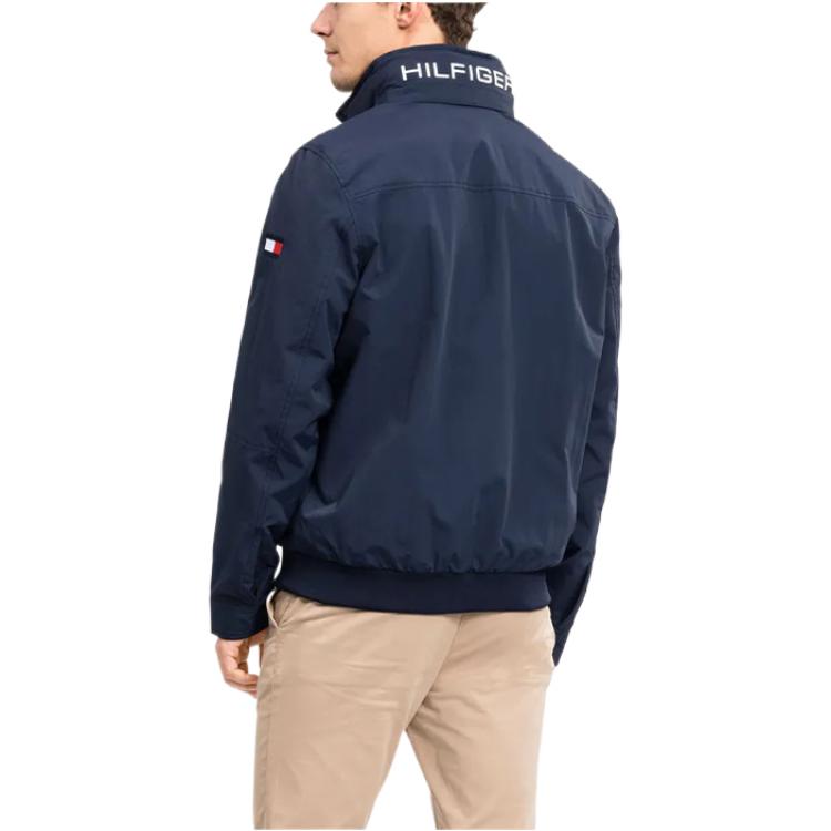 Cheap Tommy Hilfiger FW22 海軍藍防風防水休閒徽標外套 C837885438-426