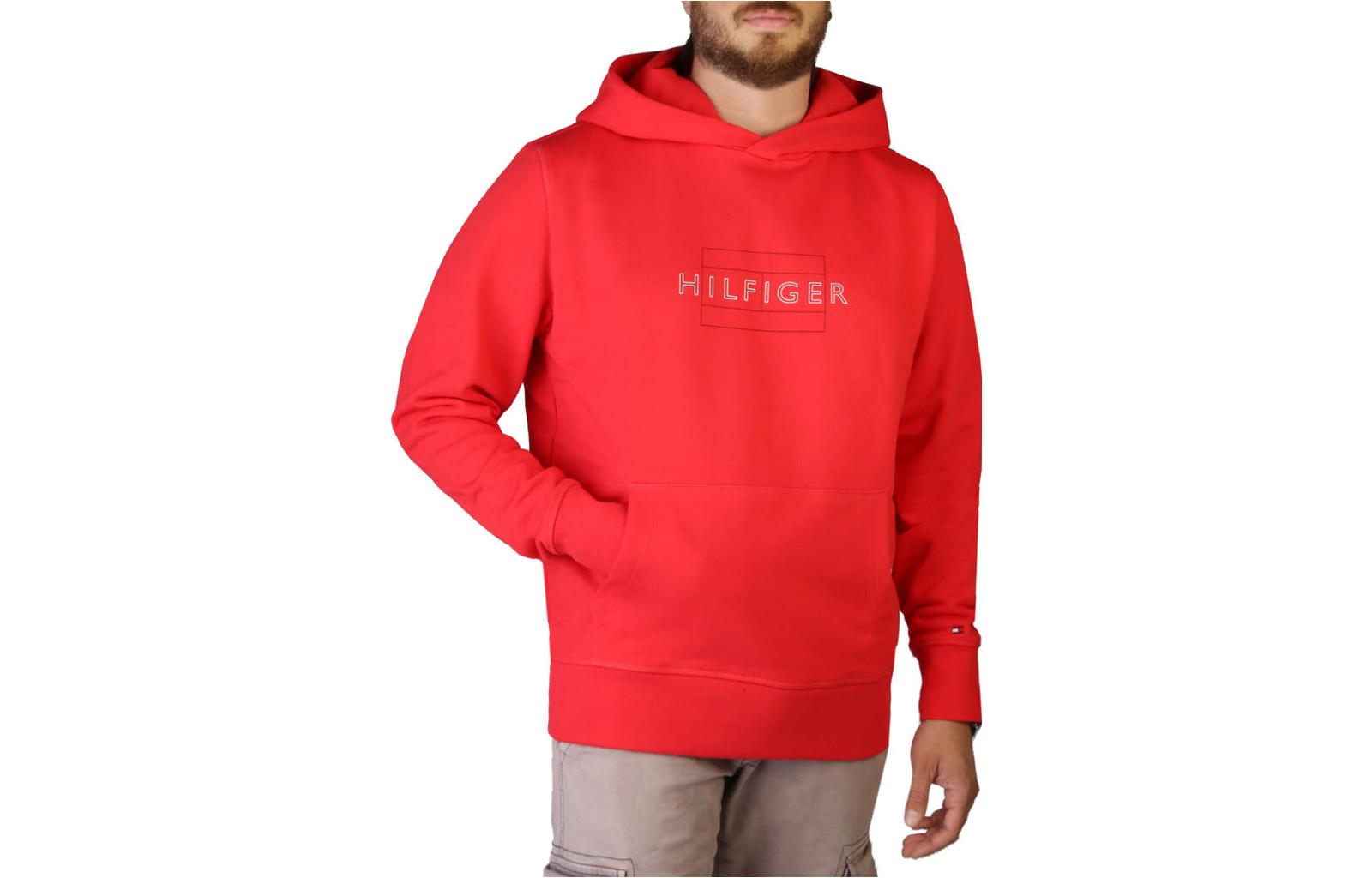Tommy Hilfiger FW22 Red Letter Print Hoodie MW0MW25598XK3