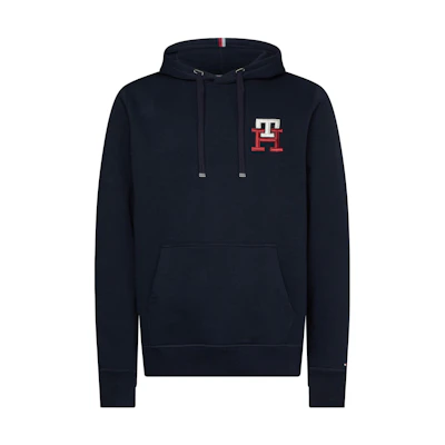 Tommy Hilfiger FW22 Solid Logo Embroidered Hoodie Navy Blue MW0MW28677DS