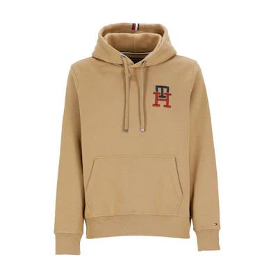 Tommy Hilfiger FW22 Solid Logo Embroidered Hoodie Camel MW0MW28677GW8