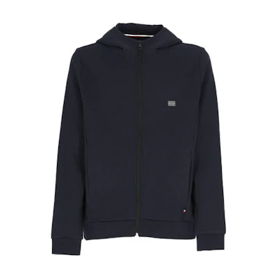 Tommy Hilfiger FW22 Solid Zip-Up Hoodie Jacket Blue MW0MW22923DW5