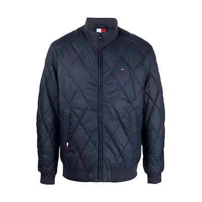 Tommy Hilfiger FW22 Solid Zip-Up Stand Collar Jacket Blue MW0MW25261-DW5