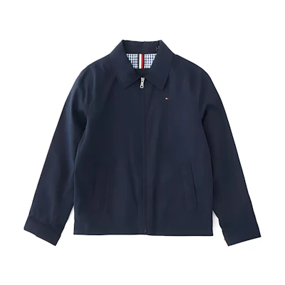 Tommy Hilfiger FW23 Solid Zip Collar Long Sleeve Jacket Deep Blue TM159AK-350