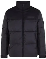 Tommy Hilfiger FW23 Black Thprotect Puffer Jacket with Logo and Stand Collar Mens MW32770-BDS Tommy Hilfiger FW23 Black Thprotect Puffer Jacket with Logo and Stand Collar Mens MW32770-BDS