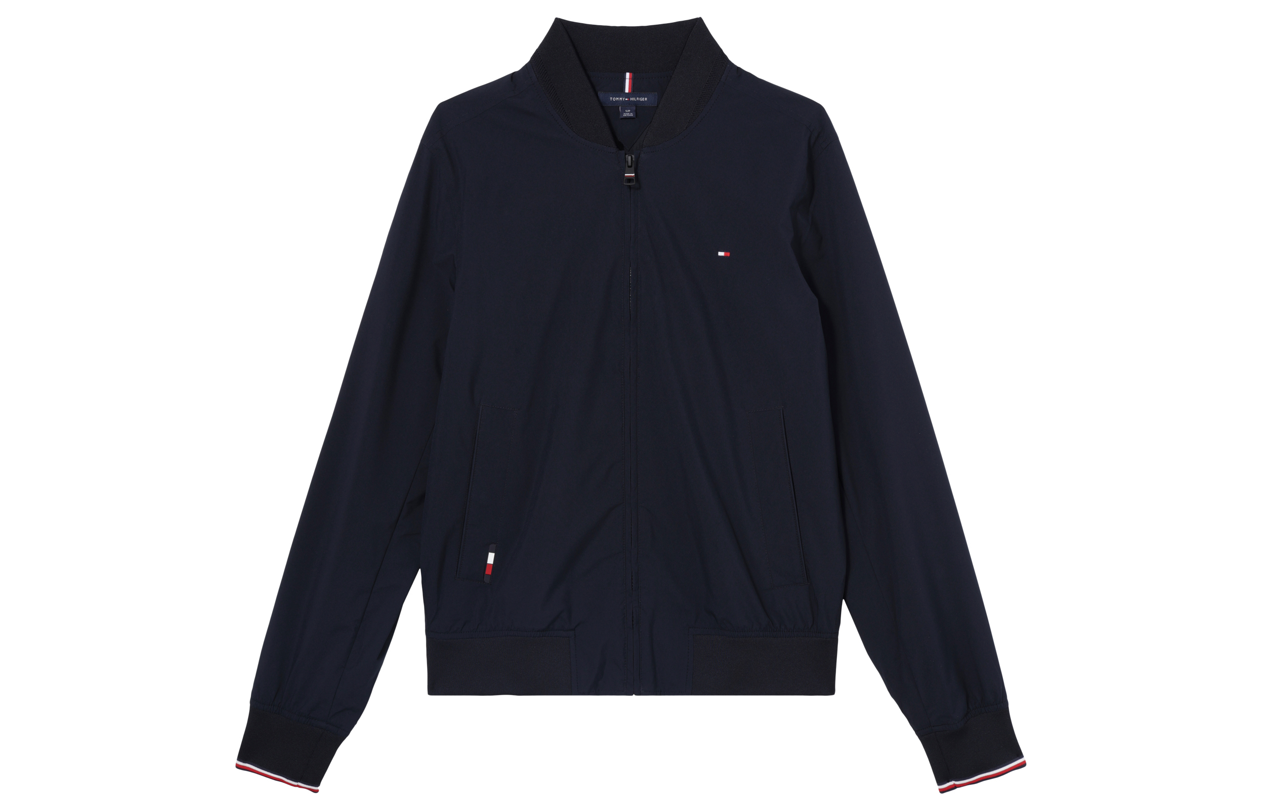 Tommy Hilfiger FW23 Lightweight Bomber Jacket Blue Zip-Up Top M78J9384-FAP