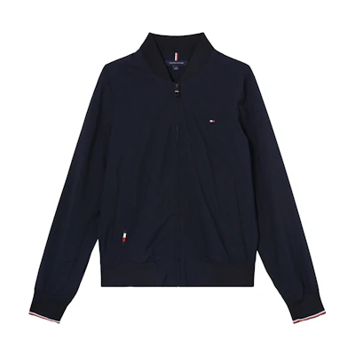 Tommy Hilfiger FW23 Lightweight Bomber Jacket Blue Zip-Up Top M78J9384-FAP
