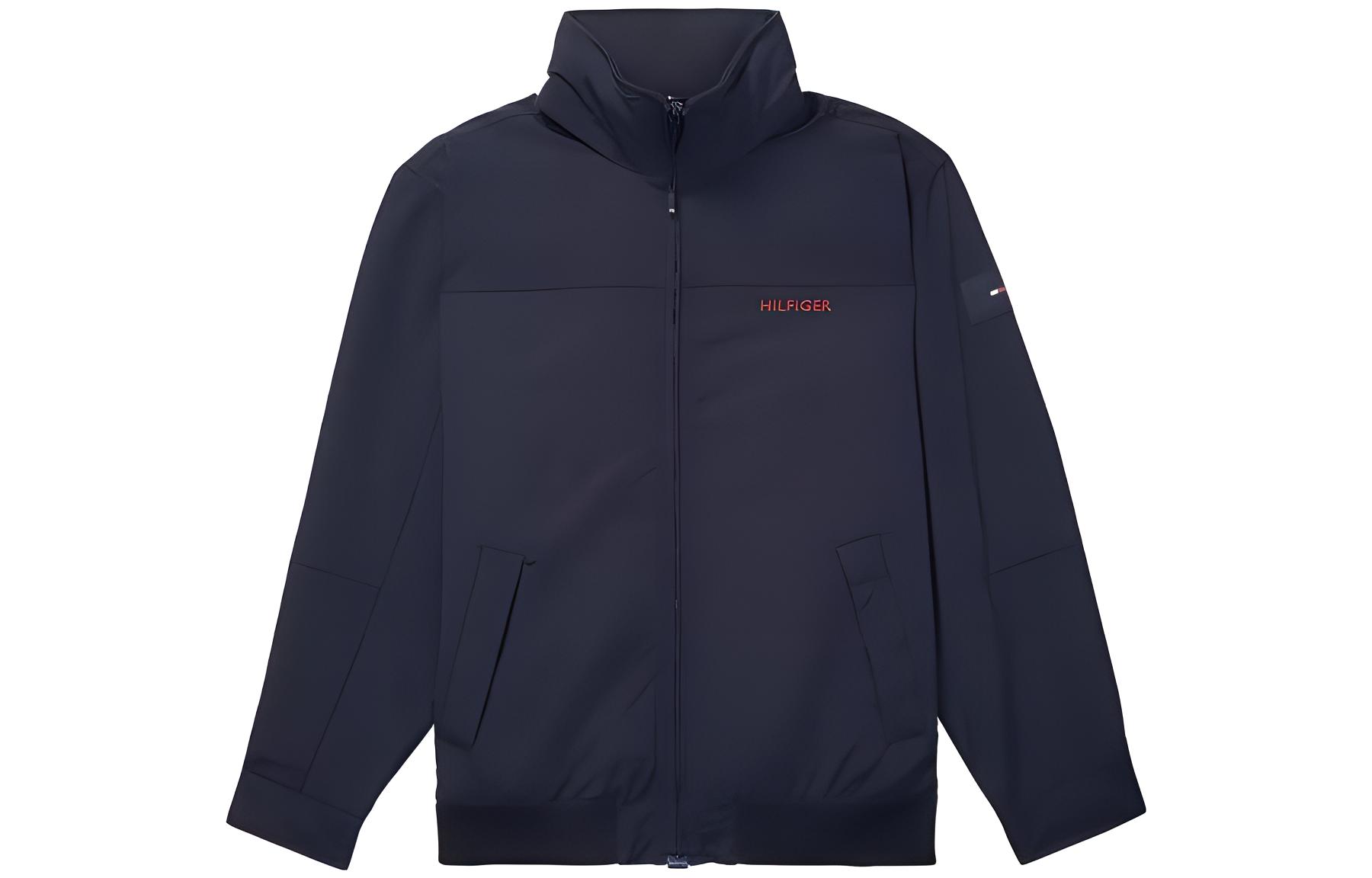Tommy Hilfiger FW23 Regatta Windbreaker Jacket Navy Full-Zip Long Sleeve M78J9181-FAP