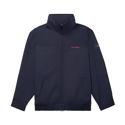 Tommy Hilfiger FW23 Regatta Windbreaker Jacket Navy Full-Zip Long Sleeve M78J9181-FAP