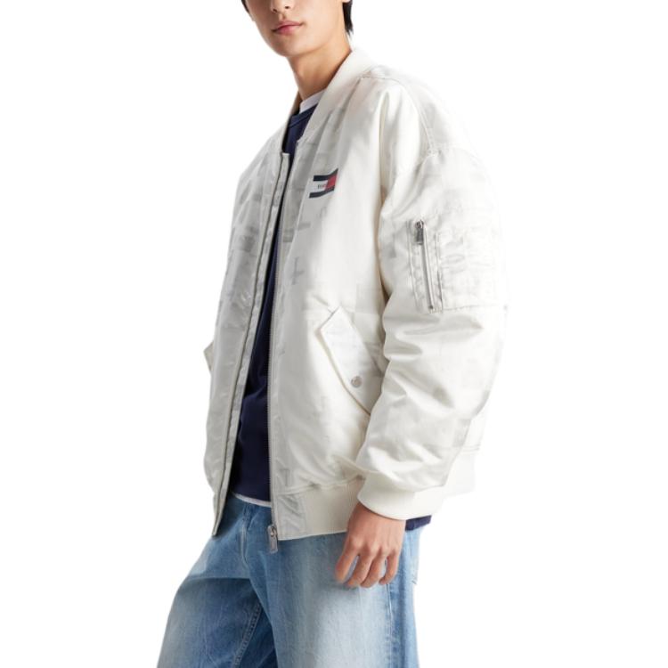 Details for 汤米希尔费格 FW23 男女宽松版白色长袖羽绒夹克 DM0DM17297