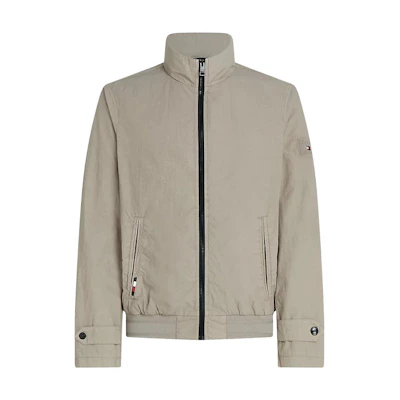 Tommy Hilfiger Garment Dyed Funnel Neck Khaki Jacket for Men MW0MW31078AEP
