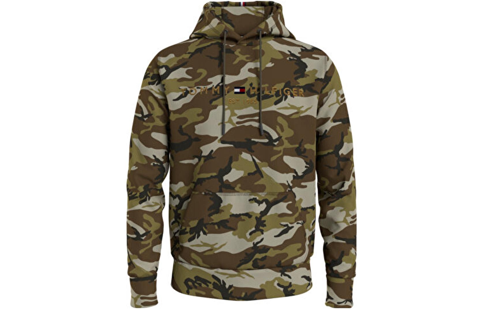 Tommy Hilfiger Green Camo Hoodie MW0MW241510H7