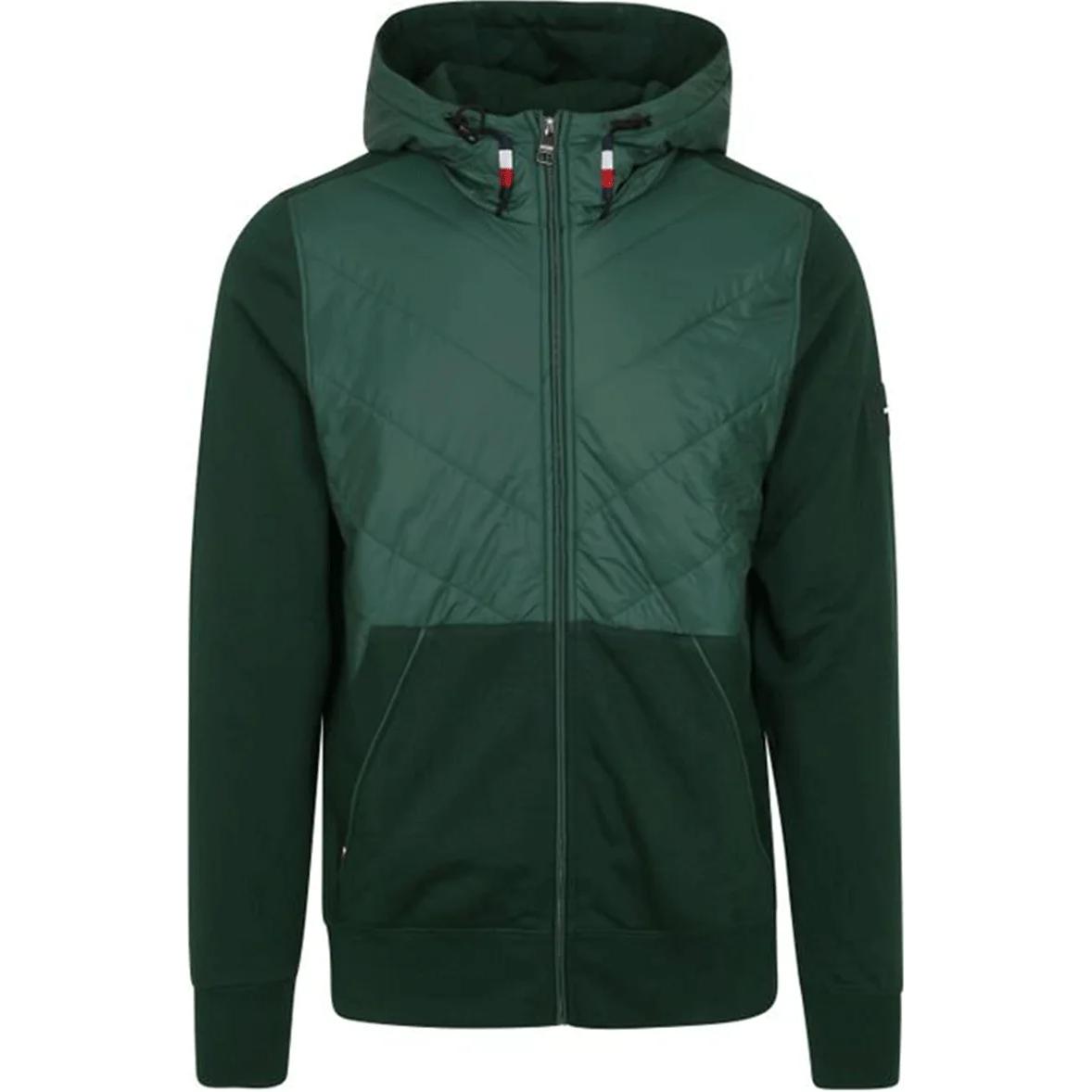 Tommy Hilfiger Green Colorblock Hoodie Full-Zip Jacket MW0MW25889-003