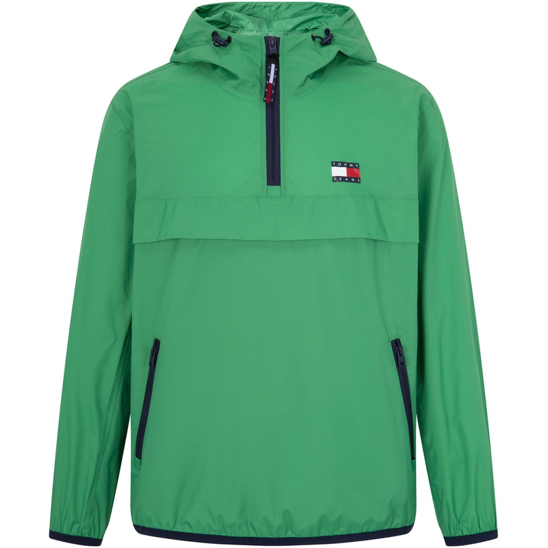 Tommy Hilfiger Green Packable Windproof Waterproof Pullover Hooded Jacket DM0DM15906LY3