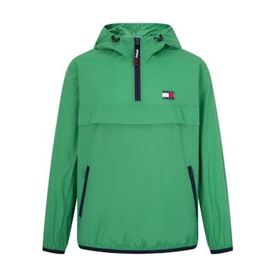 Tommy Hilfiger Green Packable Windproof Waterproof Pullover Hooded Jacket DM0DM15906LY3
