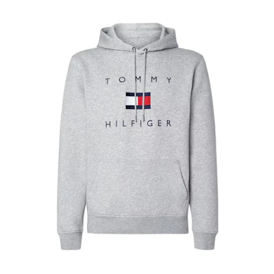 Tommy Hilfiger Grey Hoodie with Embroidered Lettering MW0MW14203-PG5