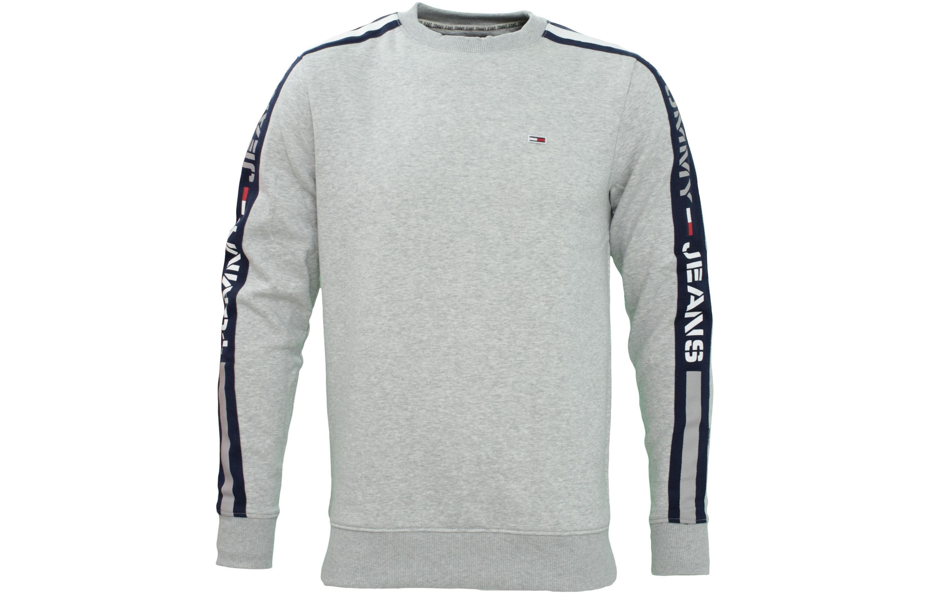 Tommy Hilfiger Grey Logo Crewneck Fleece Sweatshirt Long Sleeve 78J3634-050