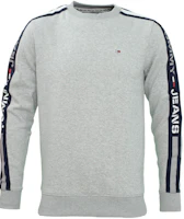 Tommy Hilfiger Grey Logo Crewneck Fleece Sweatshirt Long Sleeve 78J3634-050 Tommy Hilfiger Grey Logo Crewneck Fleece Sweatshirt Long Sleeve 78J3634-050