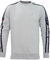 Order Tommy Hilfiger Grey Logo Crewneck Fleece Sweatshirt Long Sleeve 78J3634-050