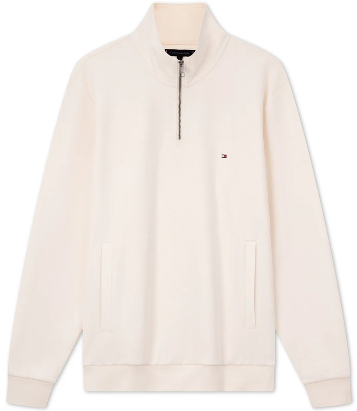 tommy-hilfiger-half-zip-solid-sweatshirt-casual-business-loose-fit-mw-0-mw-36510